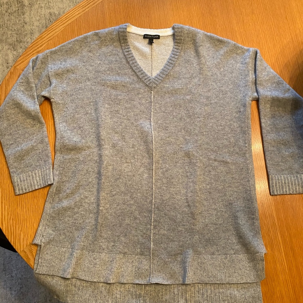 Eileen Fisher cashmere high/low sweater